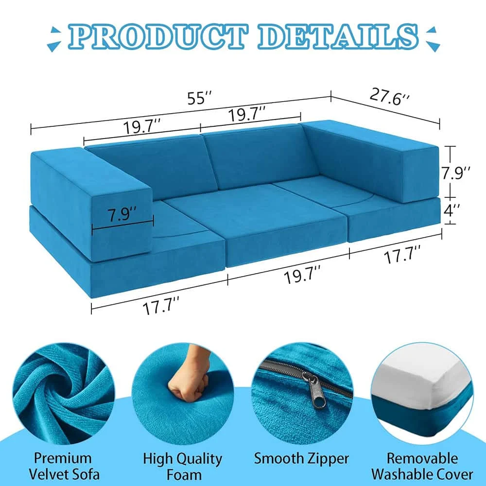 Taoform Kids Multi Functional Modular Foam Sofa (8)