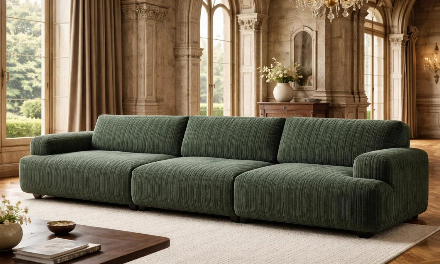 Taoform Fabric Sofa Green Color