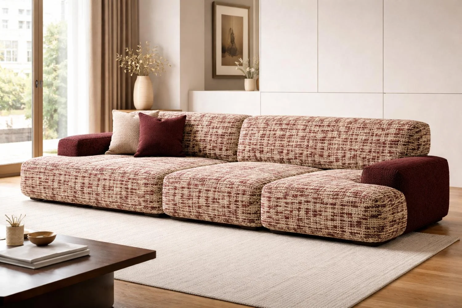 Taoform New Design Fabric Sofa Red